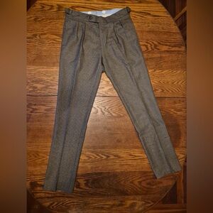 Men's Tan Houndstooth Pants